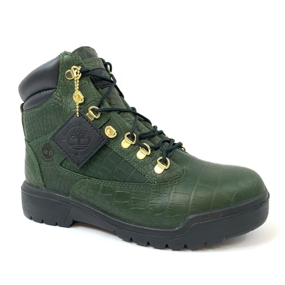 Timberland Men's 6" Field Boots Crocodylian Green - Picture 3 of 8